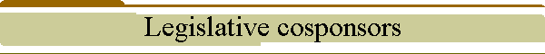 Legislative cosponsors